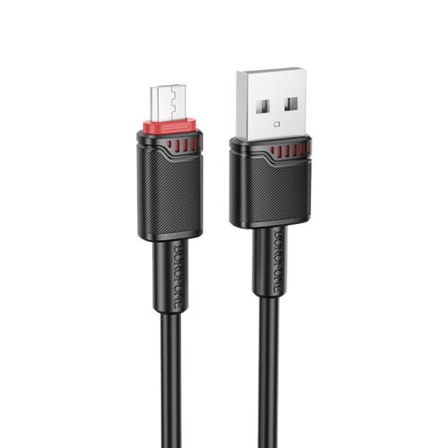 

Borofone BX110 Beneficio 2.4A USB to Micro USB Charging Data Cable, Length: 1m(Black)