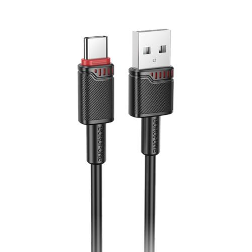 

Borofone BX110 Beneficio 3A USB to Type-C Charging Data Cable, Length: 1m(Black)