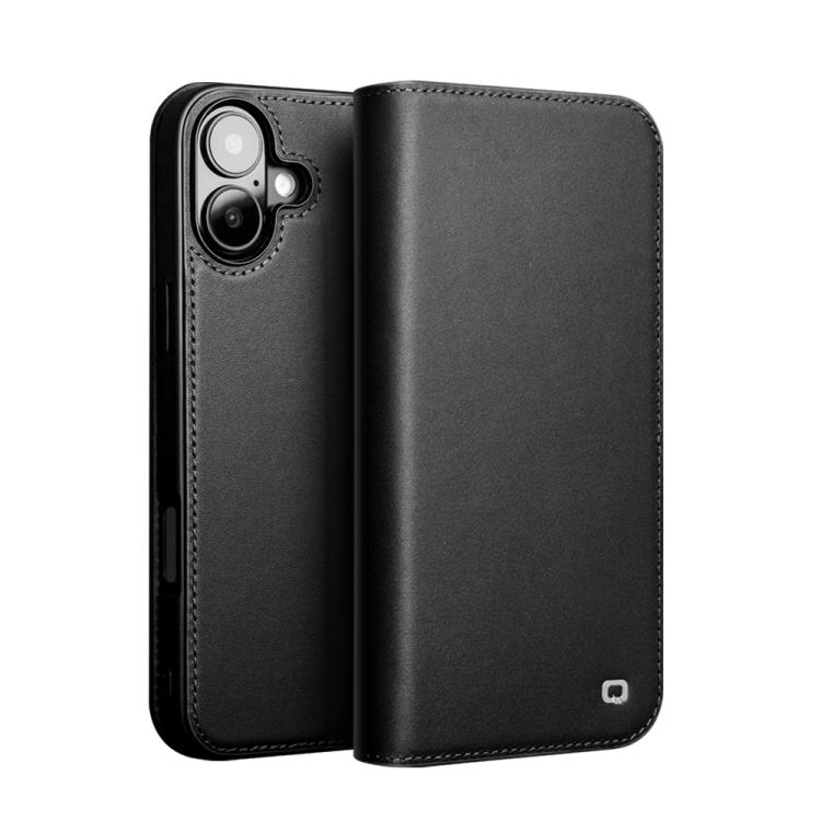 

For iPhone 16 Plus QIALINO Classic Gen2 Genuine Leather Phone Case(Black)