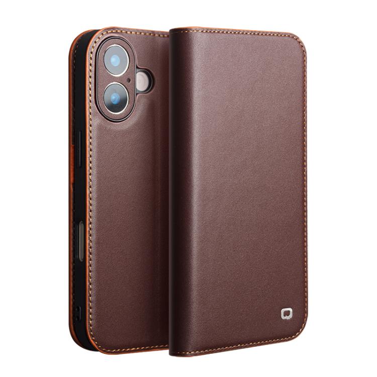 

For iPhone 17 QIALINO Classic Gen2 Genuine Leather Phone Case(Brown)