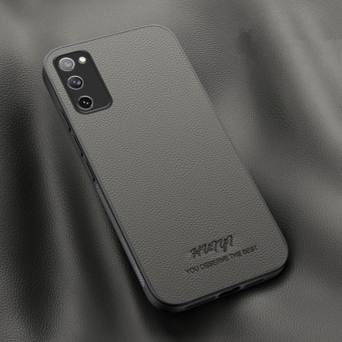 

For Samsung Galaxy S20 FE HUIYI Leather Magnetic Phone Case(Grey)