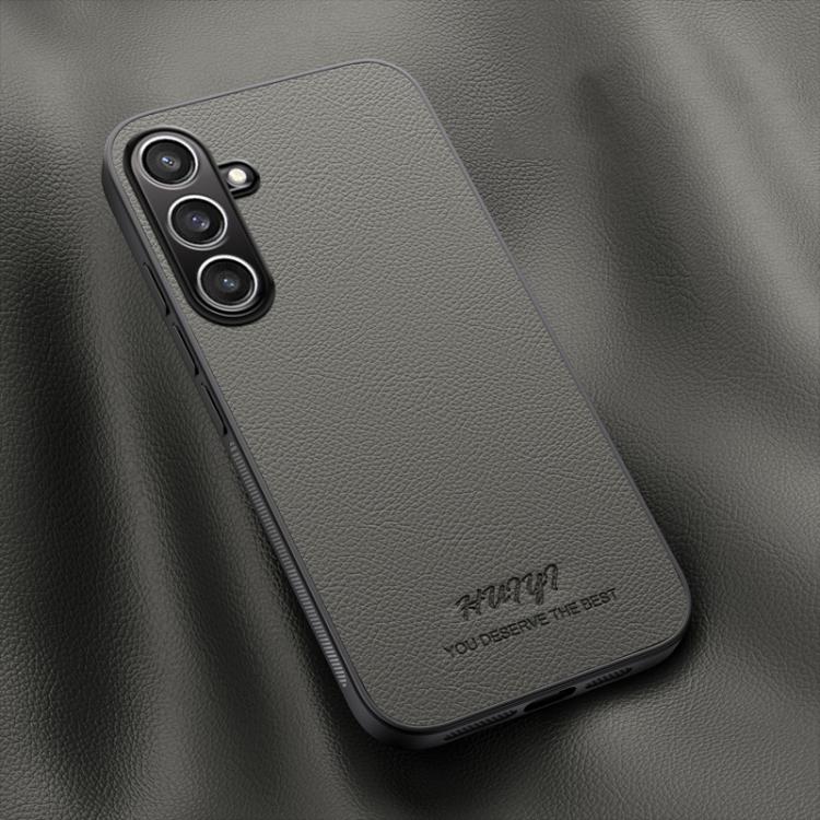 

For Samsung Galaxy S24 FE 5G HUIYI Leather Magnetic Phone Case(Grey)