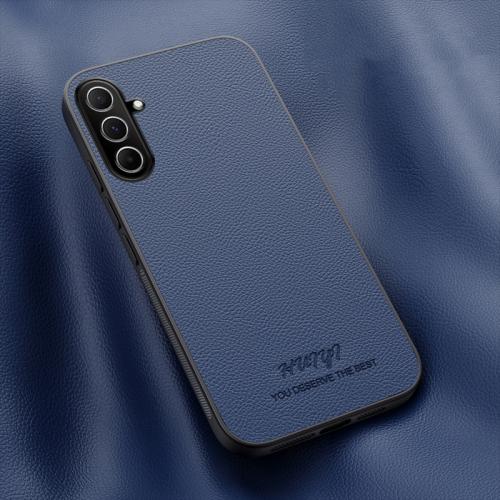 

For Samsung Galaxy A56 5G HUIYI Leather Magnetic Phone Case(Blue)