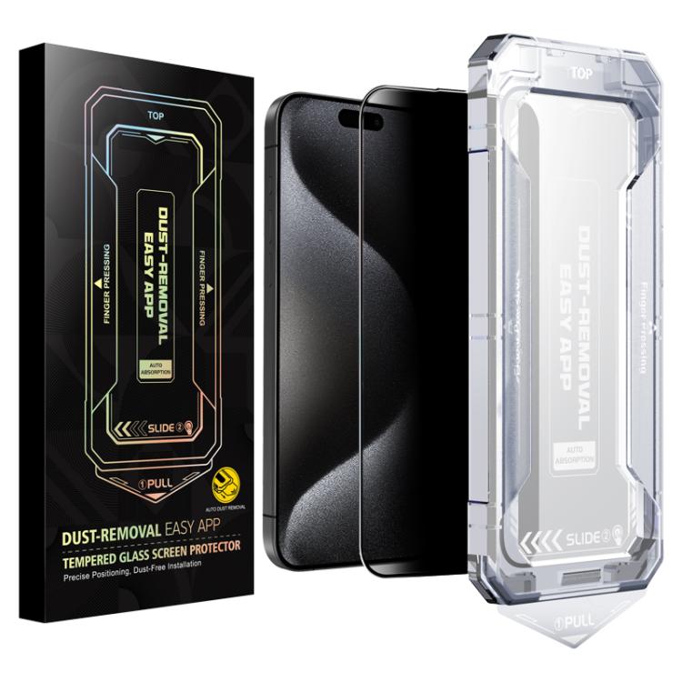 

For iPhone 15 Pro Easy Install Privacy Tempered Glass Film