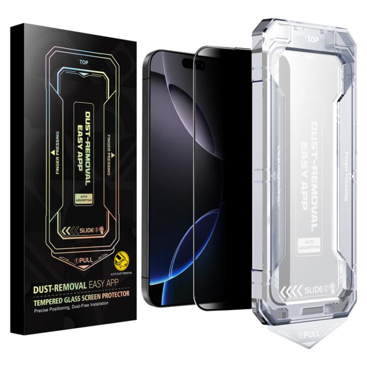 

For iPhone 16 Pro Easy Install Privacy Tempered Glass Film