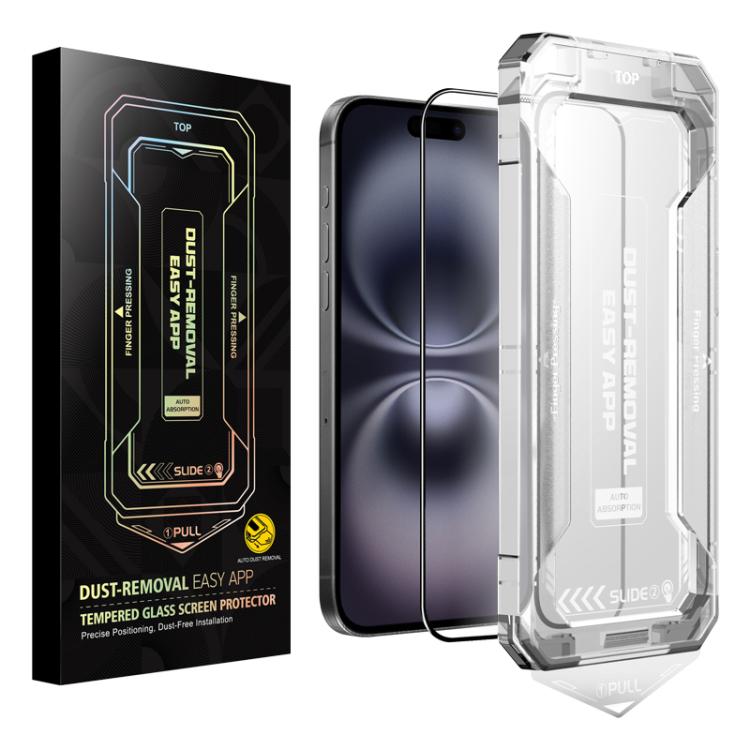 

For iPhone 16 / 15 Easy Install HD Tempered Glass Film