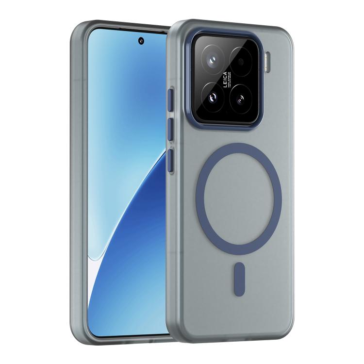 

For Xiaomi 15 MagSafe Frosted Translucent TPU + PC Full Coverage Phone Case(Dark Blue)