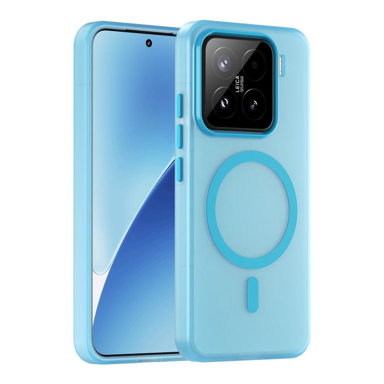 

For Xiaomi 15 MagSafe Frosted Translucent TPU + PC Full Coverage Phone Case(Blue)