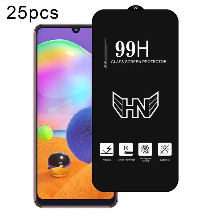 

For Samsung Galaxy A31 25pcs High Aluminum Large Arc Full Screen Tempered Glass Film