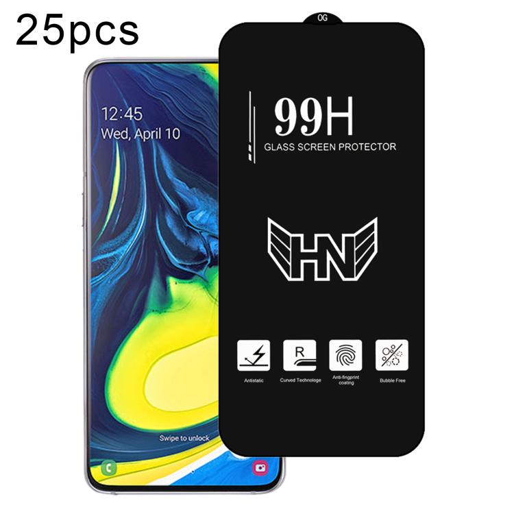

For Samsung Galaxy A80 25pcs High Aluminum Large Arc Full Screen Tempered Glass Film