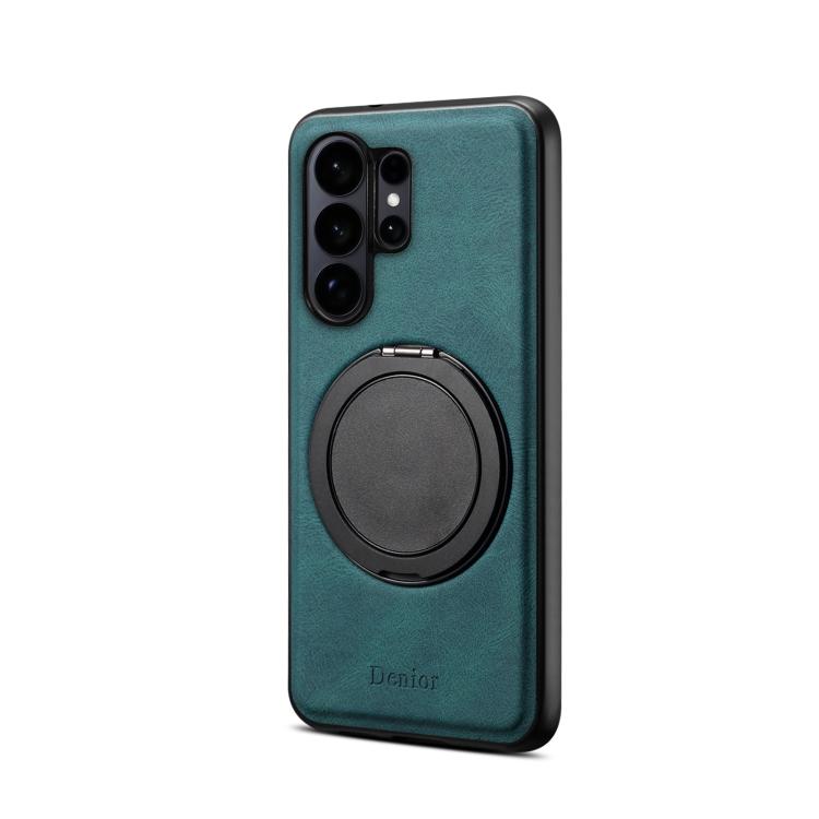 

For Samsung Galaxy S26 Ultra 5G Denior A14 Skin Feel Rotating Holder MagSafe Phone Case(Blue)