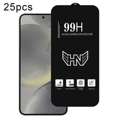 

For Samsung Galaxy S24 5G 25pcs 0.18mm High Aluminum Large Arc Full Screen Tempered Glass Film, Support Fingerprint Unlocking