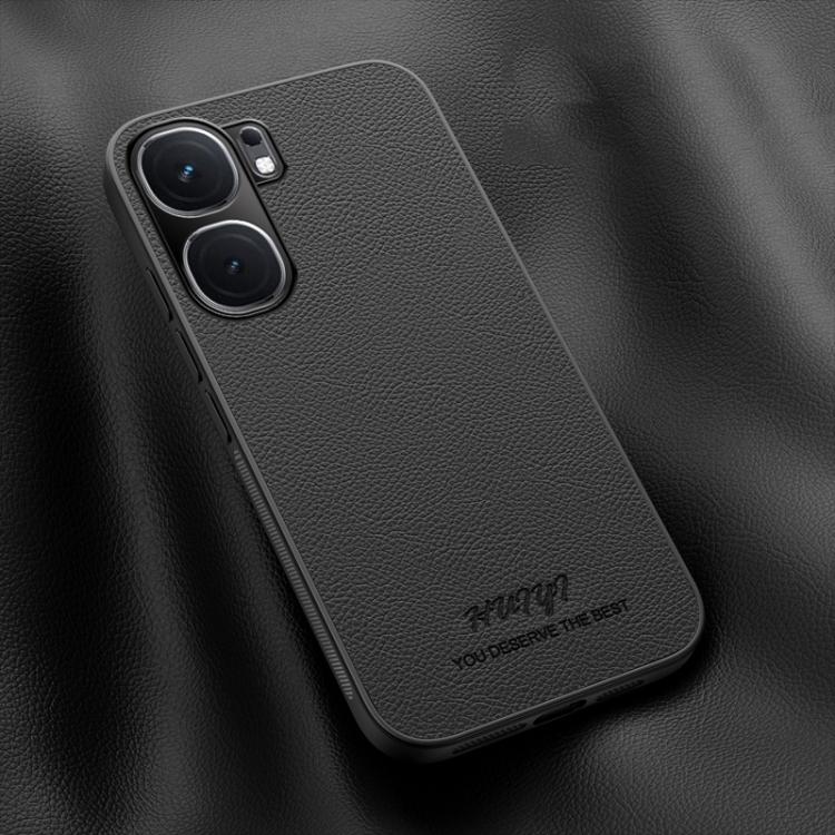 

For vivo iQOO Neo9 HUIYI Leather Magnetic Phone Case(Black)