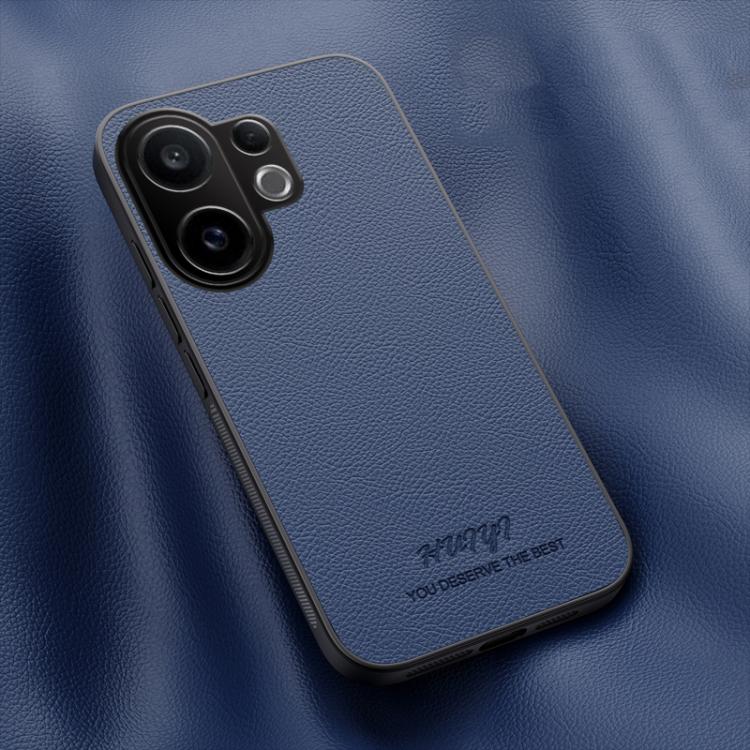 For vivo S30 HUIYI Leather Magnetic Phone Case(Blue)