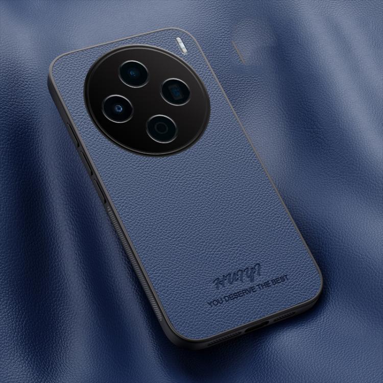 For vivo X200s HUIYI Leather Magnetic Phone Case(Blue)