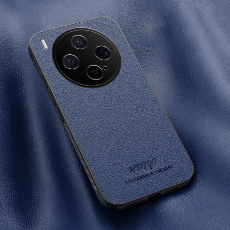 For vivo X300 HUIYI Leather Magnetic Phone Case(Blue) — купить у Sunsky-online WW