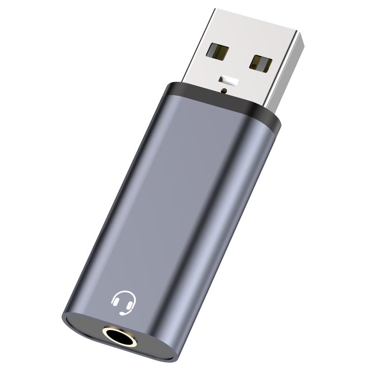 

USB Male to 3.5mm Female Audio Adapter(Grey)