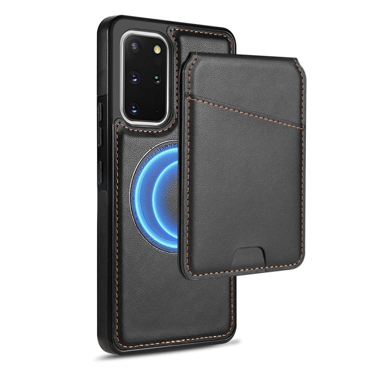 

For Samsung Galaxy S20 FE 5G Skin Feel Detachable Card Bag Magsafe Phone Case(Black)