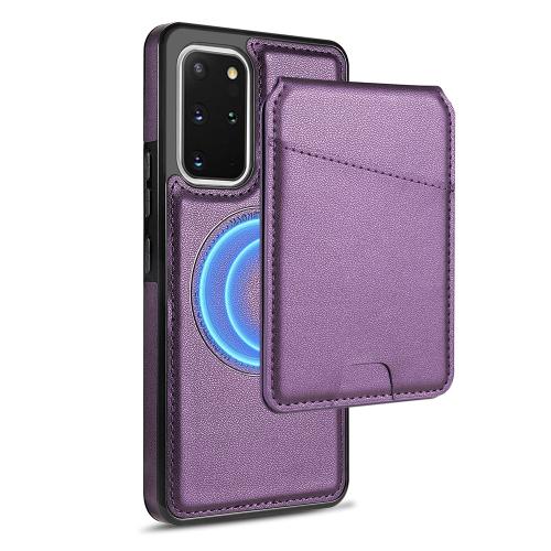 

For Samsung Galaxy S20 FE 5G Skin Feel Detachable Card Bag Magsafe Phone Case(Purple)