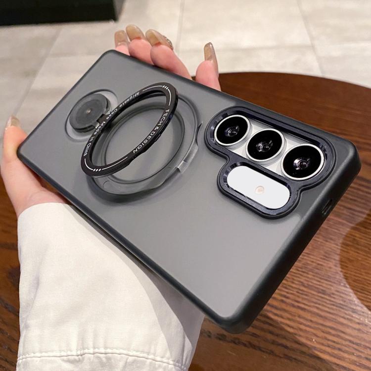 

For Samsung Galaxy S24+ 5G Rotation Holder MagSafe Phone Case(Black)