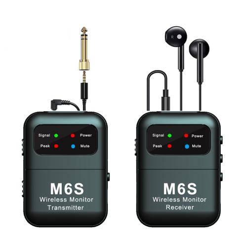 

M6S Stereo Wireless In-Ear Monitor System 2.4G Transmitter & Receiver(Black)