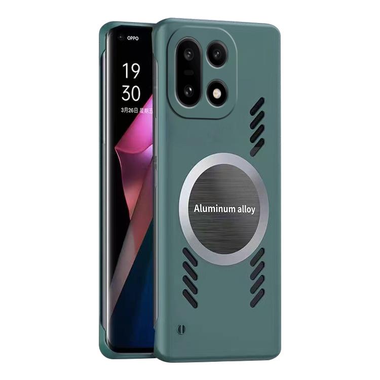 

For OnePlus 15 All-inclusive Lens Frameless Graphene Cooling Phone Case(Navy Blue)