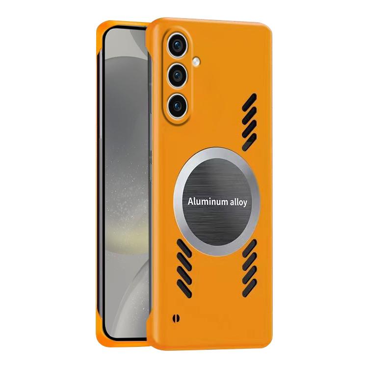 

For Samsung Galaxy S24 5G All-inclusive Lens Frameless Graphene Cooling Phone Case(Orange)