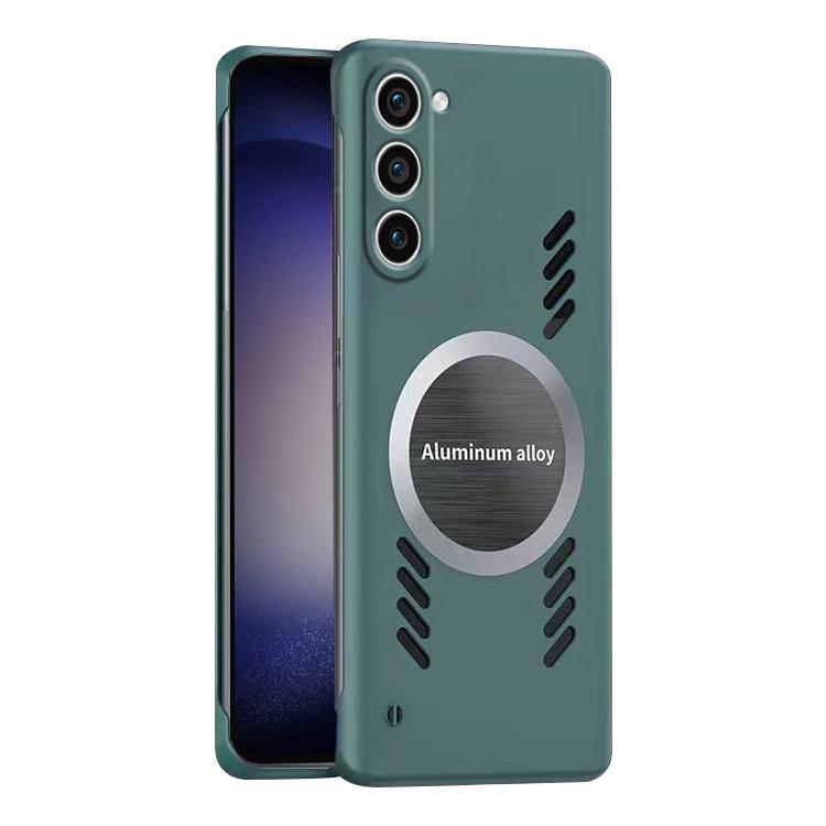 

For Samsung Galaxy S23 5G All-inclusive Lens Frameless Graphene Cooling Phone Case(Navy Blue)