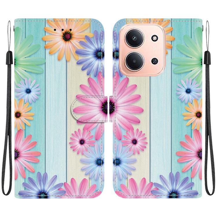 

For Redmi 15C 5G / 4G EU 173mm / Poco C85 5G Crystal Texture Colored Drawing Leather Phone Case(Sunflowers)