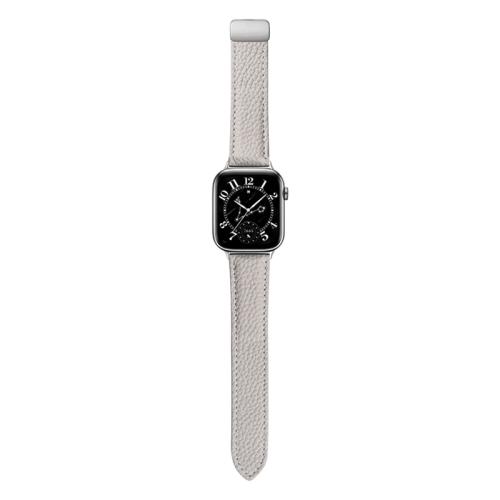 

For Honor Watch 5 Litchi Texture Magnetic Folding Buckle Leather Watch Band(White)