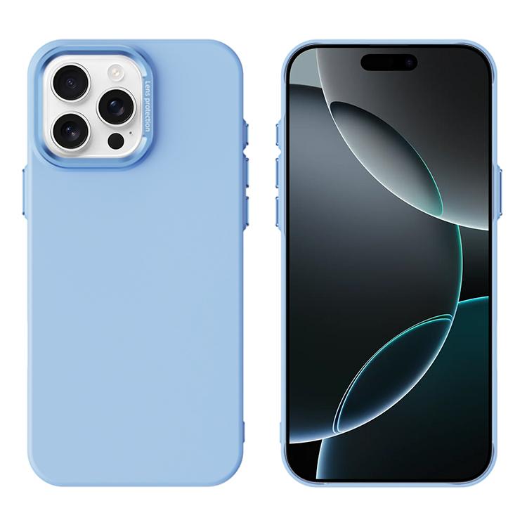 

For iPhone 16 Pro PC Flocking MagSafe Magnetic Phone Case(Blue)