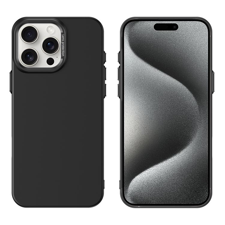 

For iPhone 15 Pro Max PC Flocking MagSafe Magnetic Phone Case(Black)