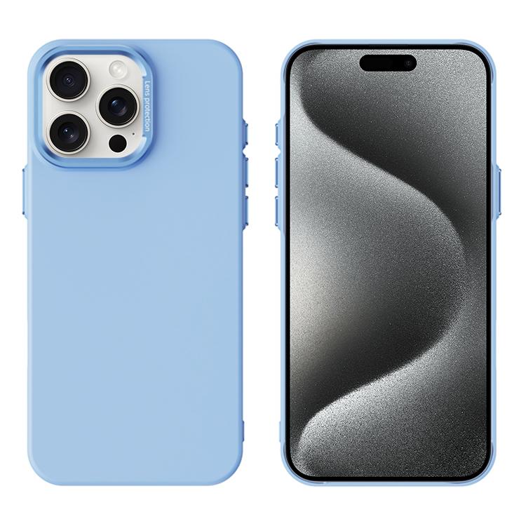 

For iPhone 15 Pro Max PC Flocking MagSafe Magnetic Phone Case(Blue)