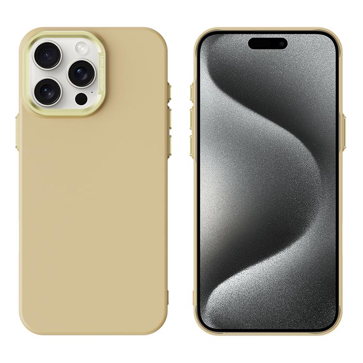 

For iPhone 15 Pro PC Flocking MagSafe Magnetic Phone Case(Bronze)