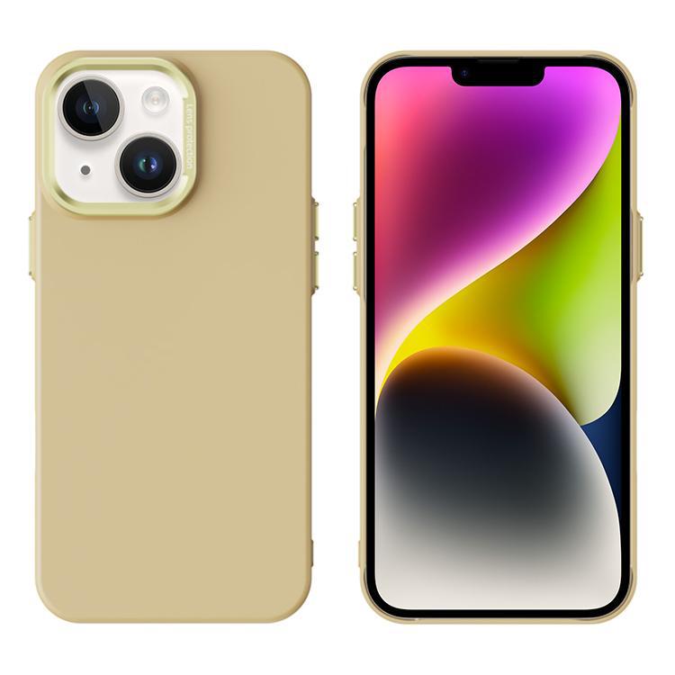 

For iPhone 14 PC Flocking MagSafe Magnetic Phone Case(Bronze)