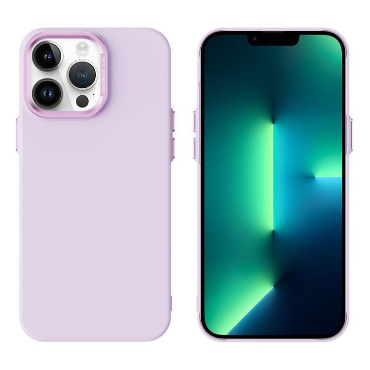 

For iPhone 13 Pro Max PC Flocking MagSafe Magnetic Phone Case(Pink Purple)