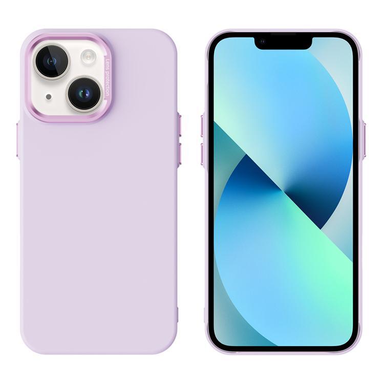 

For iPhone 13 PC Flocking MagSafe Magnetic Phone Case(Pink Purple)