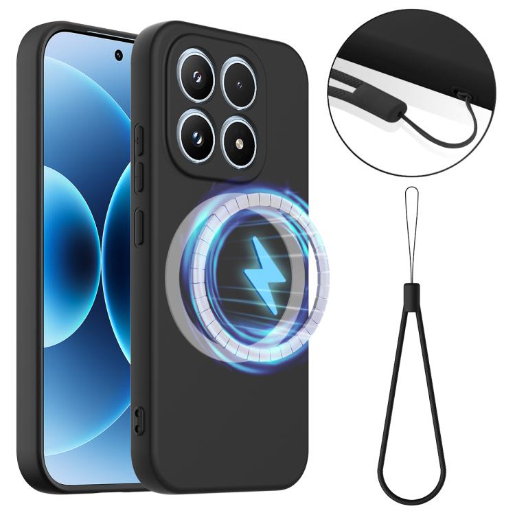 

For Xiaomi 17 Shockproof Silicone Magsafe Phone Case(Black)