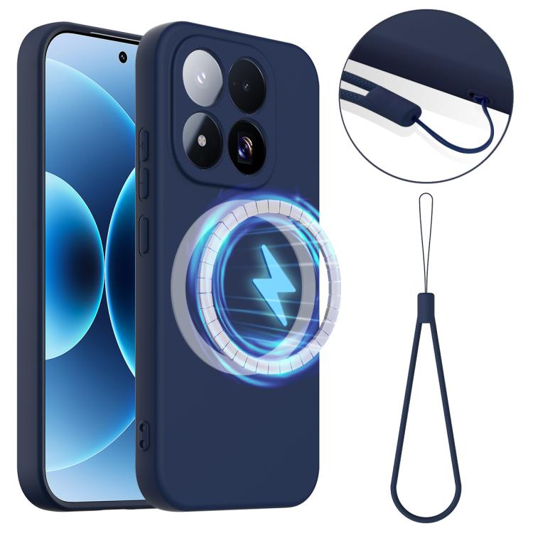 For Xiaomi 17 Max 5G Shockproof Silicone Magsafe Phone Case(Navy Blue)
