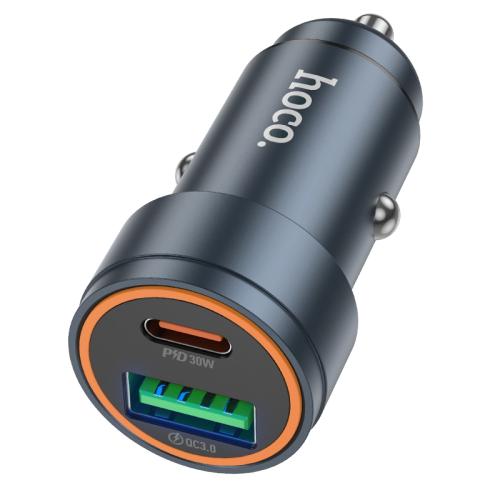 

hoco Z57A Glorious PD30W and QC3.0 Dual Port Car Charger(Grey)