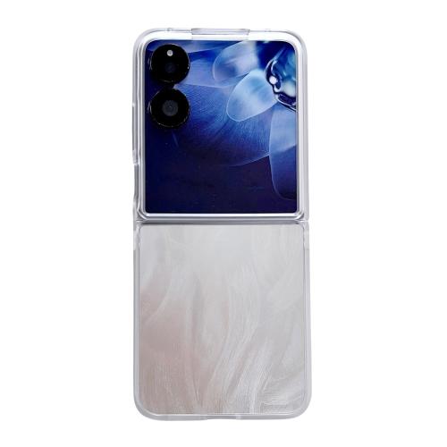 

For Xiaomi Mix Flip Transparent Edge PC Folding Phone Case(Feather Yarn)