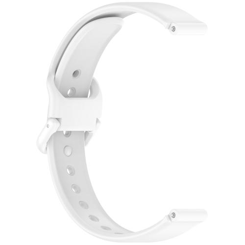 

12mm Solid Color Nail Buckle Silicone Watch Band(White)