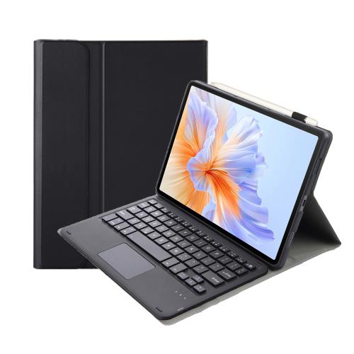 

For Honor Pad V9 AH27-A Ultra-thin Detachable Bluetooth Keyboard Leather Tablet Case with Touchpad(Black)