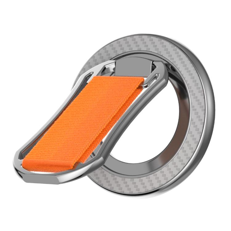 

Multifunctional Wristband Folding Magnetic Ring MagSafe Phone Holder(Orange+Grey)