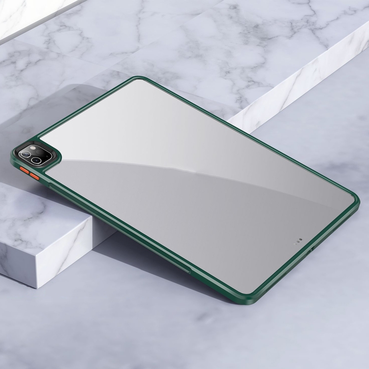 

For iPad Pro 11 2022 / 2021 / 2020 TPU + PC Anti-fall Transparent Protective Tablet Case(Dark Green)