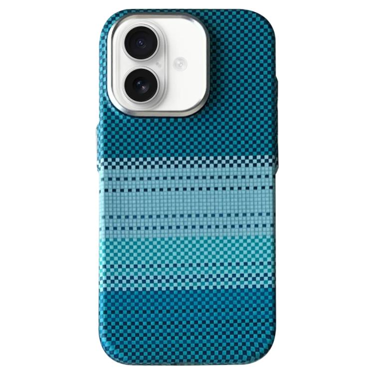

For iPhone 16 Plus Metal Lens Protection Frame MagSafe PC Phone Case(Moon Green)