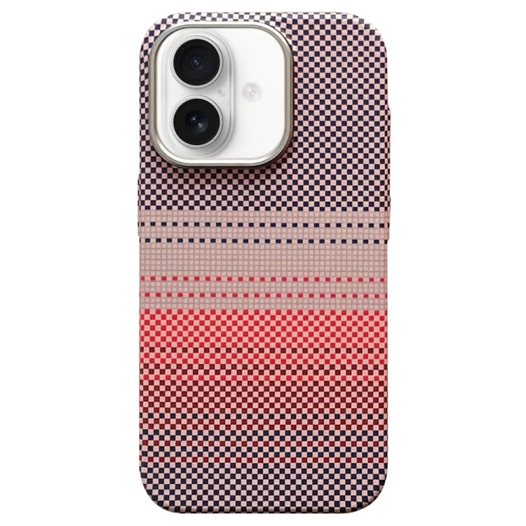 

For iPhone 16 Metal Lens Protection Frame MagSafe PC Phone Case(Sunset Grey)