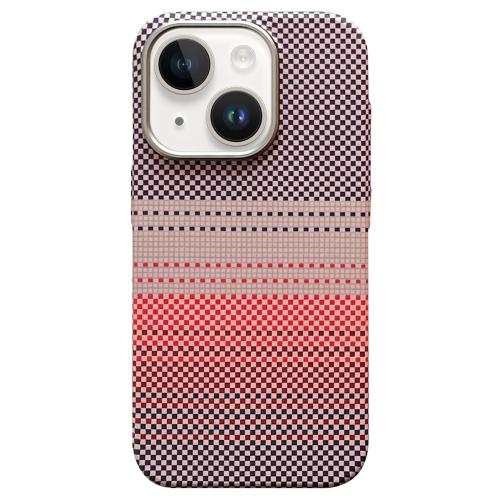 

For iPhone 13 Metal Lens Protection Frame MagSafe PC Phone Case(Sunset Grey)