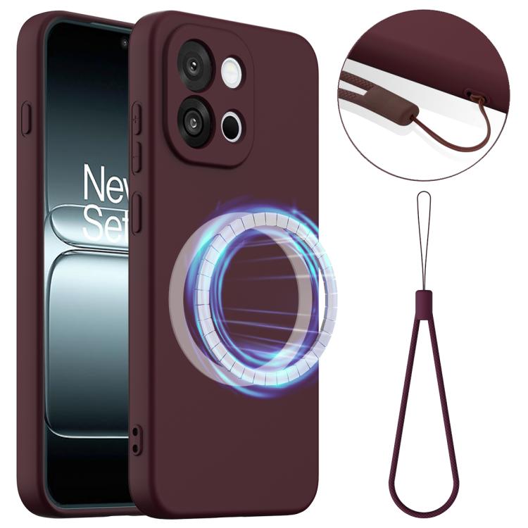 

For OnePlus 13T / 13s Shockproof Silicone Magsafe Phone Case(Plum Color)