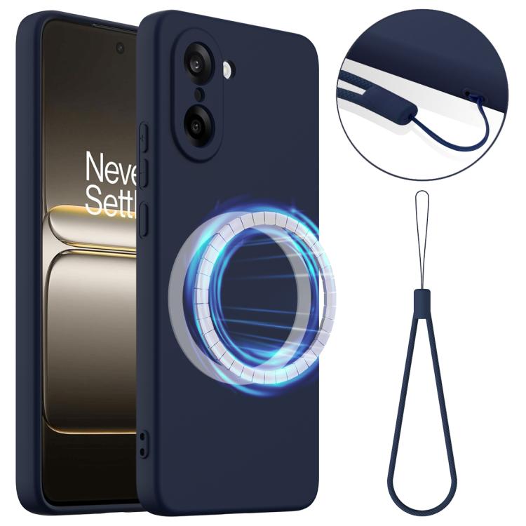 

For OnePlus Ace 5 Racing / Nord CE5 Shockproof Silicone Magsafe Phone Case(Navy Blue)